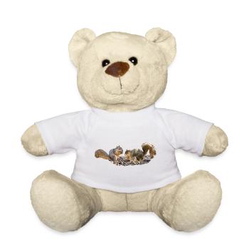 Squirrel Couple with Nut Eastern Fox Squirrel - Teddy Bear - sun yellow - Front