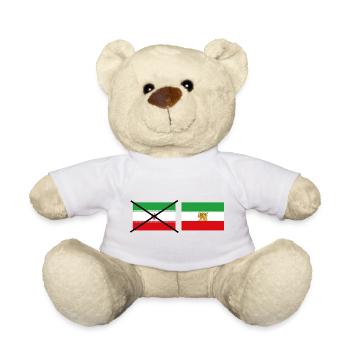 Crossed Iran Flag Graphic Design - Teddy Bear - sun yellow - Front