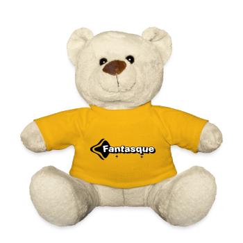Verspieltes Schwarz-Weiß - Teddy - Sonnengelb - Vorne