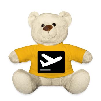 Airplane taking off - Teddy Bear - sun yellow - Front