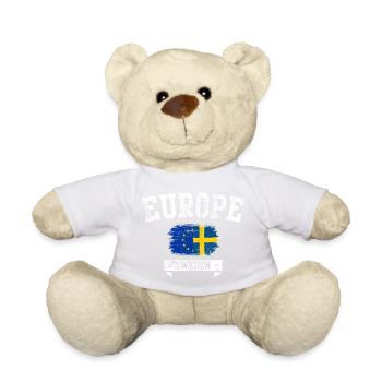 Schweden Europa Flagge - Teddy - Sonnengelb - Vorne