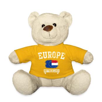 Europa Niederlande Grunge Flagge - Teddy - Sonnengelb - Vorne