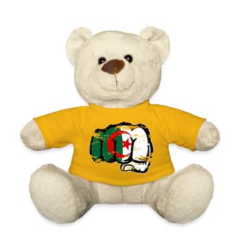 Algerien Flagge Hand Faust used - Teddy - Sonnengelb - Vorne