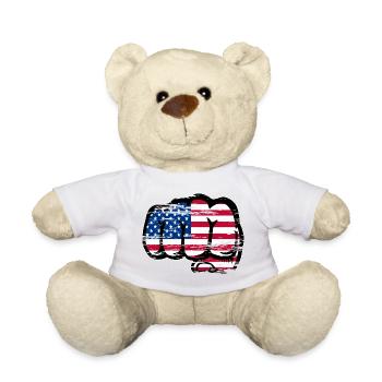 USA Flagge Hand Faust used - Teddy - Sonnengelb - Vorne