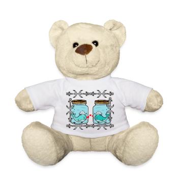 Wal Fische Vallentin Liebe Partnerschaft Herzen - Teddy - Sonnengelb - Vorne