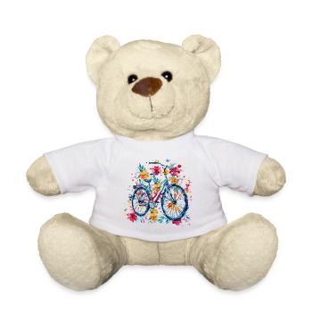 Bicycle with flowers - Teddy Bear - sun yellow - Front