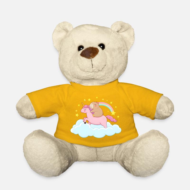 Capybara und Einhorn – eine traumhafte Reise - Teddy - Sonnengelb