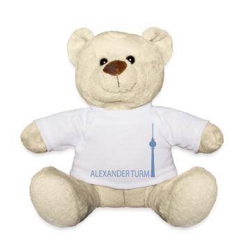 Minimalistisch Silhouette des Berliner Fernsehturm - Teddy - Sonnengelb - Vorne