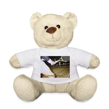 Tennis Match Humor Quote - Teddy Bear - sun yellow - Front