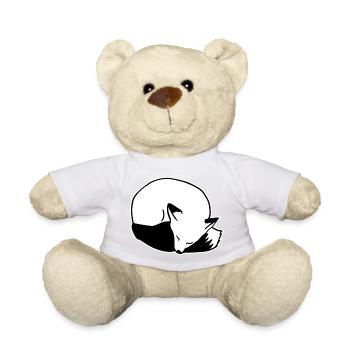 Fuchs schlafend: Niedlich, Kawaii & Comic Stil - Teddy - Sonnengelb - Vorne