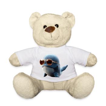 Blue Whale Whale Blue Whales Whale Song Diver Ocean Whales - Teddy Bear - sun yellow - Front
