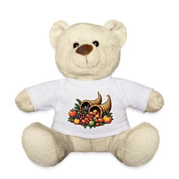 Autumn Harvest Cornucopia - Teddy Bear - sun yellow - Front