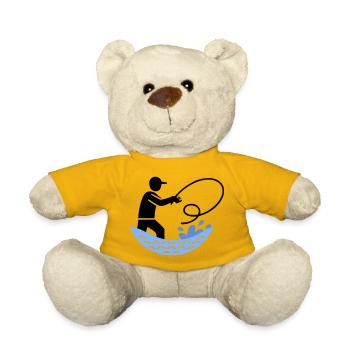 Pêche et pêche | Petri Heil Hobby Logo - Nounours - jaune soleil - Devant