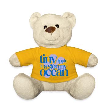 Tiny ripple in a stormy ocean (lavender) - Teddy Bear - sun yellow - Front