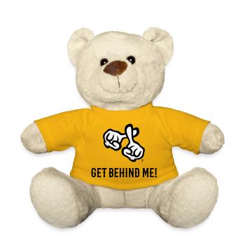 Get Behind Me! (Cross / Bible / Religion / 2C) - Teddy Bear - sun yellow - Front