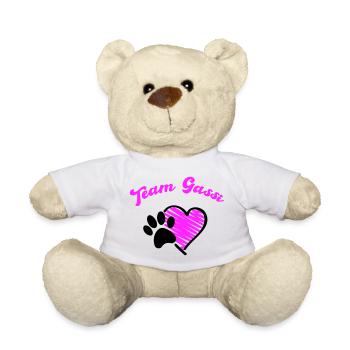 Team Dog Walk Heart Love - Teddy Bear - sun yellow - Front