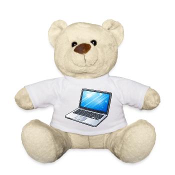 Laptoplicht Blau Neon - Teddy - Sonnengelb - Vorne
