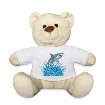 Shark jump over white water - Teddy Bear - sun yellow - Front