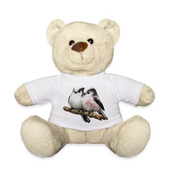 Duo Long-tailed on Branch - Soft Pastel - Teddy Bear - sun yellow - Front