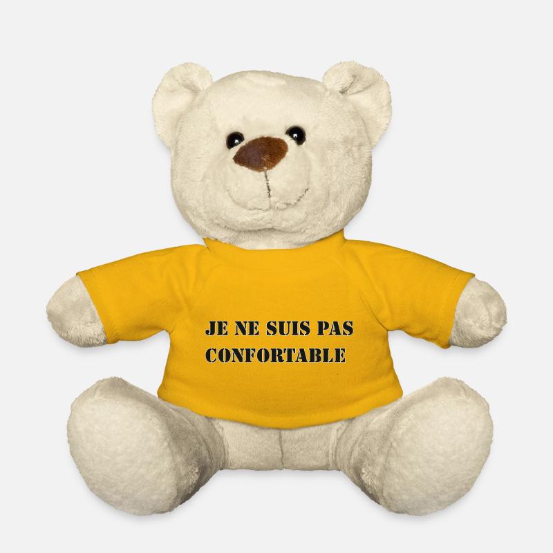 I'M NOT COMFORTABLE. - Teddy Bear - sun yellow