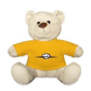 Chef's Hat Symbol Chef Line - Teddy Bear - sun yellow - Front