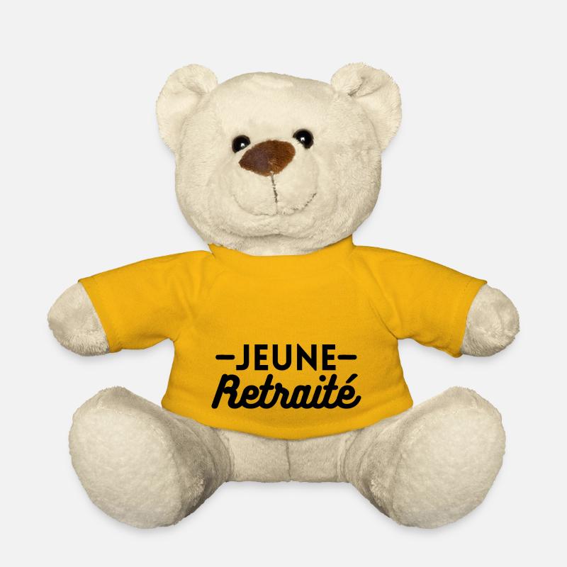 Jeune retraite. cadeau retraite - Nounours - jaune soleil