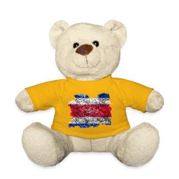 Costa Rica Drapeau Vintage - Nounours - jaune soleil - Devant