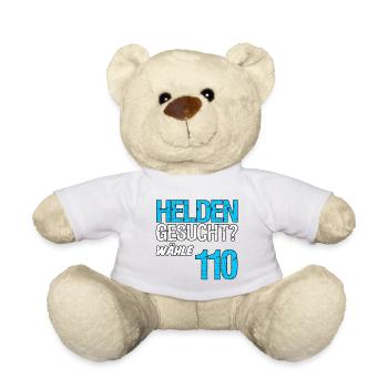 Helden 110 Polizei Polizist Polizisten Geschenk - Teddy - Sonnengelb - Vorne
