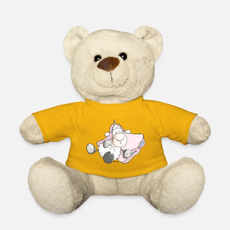 Verträumtes Schlafschaf - Schafe - Teddy - Sonnengelb