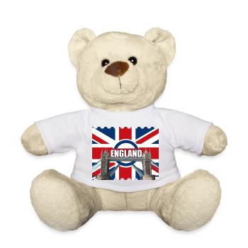 England Flag Tower Bridge - Teddy Bear - sun yellow - Front
