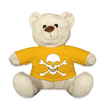 Skull and crossed bones - Teddy - Sonnengelb - Vorne