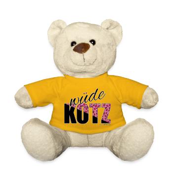wüde Kotz - wilde Katze, Österreichischer Dialekt - Teddy - Sonnengelb - Vorne