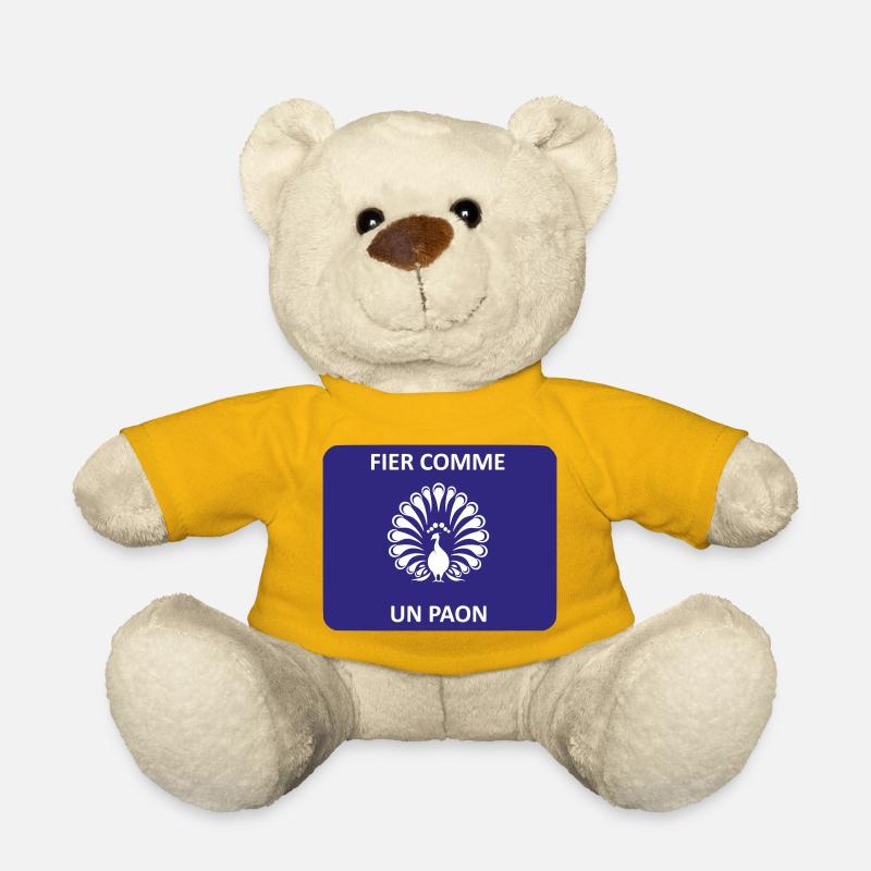 Stolz wie ein Pfau - Teddy - Sonnengelb