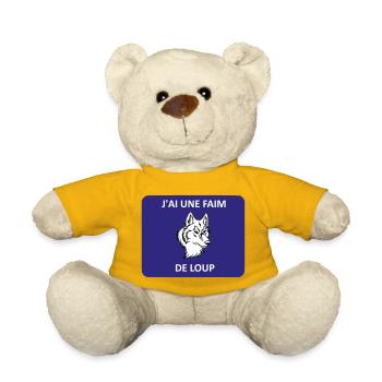 Ich bin hungrig wie ein Wolf - Teddy - Sonnengelb - Vorne