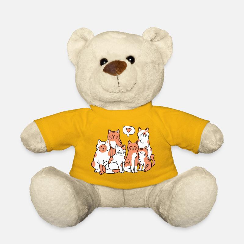 Katzen Katzenliebhaber - Teddy - Sonnengelb