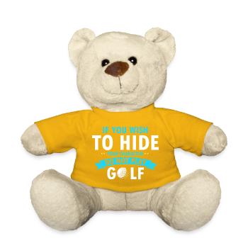 Golf Reveals Character Honest Player Humor - Teddy - Sonnengelb - Vorne
