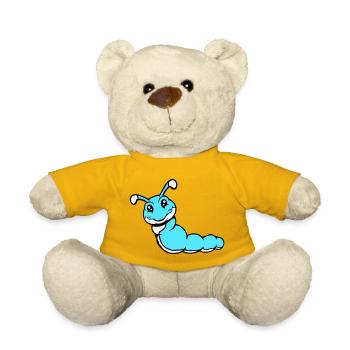 Caterpillar sweet sweet little smiles friendly happy - Teddy Bear - sun yellow - Front