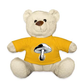 Mystische Waldpilz-Illustration - Teddy - Sonnengelb - Vorne