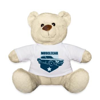 Muscle-Car-Abzeichen Retro-Schild - Teddy - Sonnengelb - Vorne