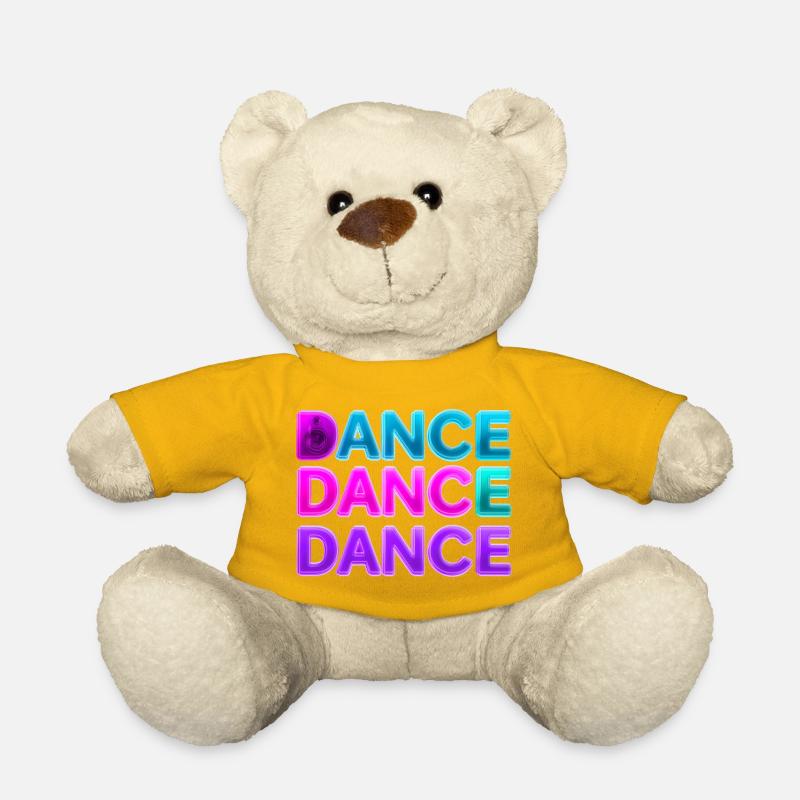 DANCE DANCE DANCE – Neon 80s with speakers - Teddy Bear - sun yellow