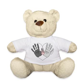 Family Hands in the Heart | Love & Cohesion - Teddy Bear - sun yellow - Front