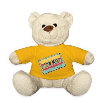 Retro Pastel Cassette - Teddy Bear - sun yellow - Front