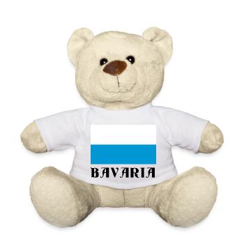 Horizontal White-Blue-Black Line - Teddy Bear - sun yellow - Front