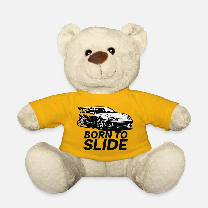 Born to Slide - Teddy Bear - sun yellow