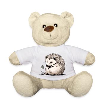 Igel mit Kleeblatt Naturfreund - Teddy - Sonnengelb - Vorne