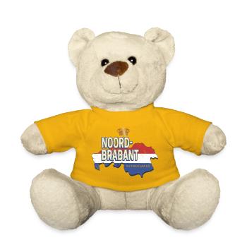 North Brabant Netherlands Retro Holland Souvenir - Teddy Bear - sun yellow - Front