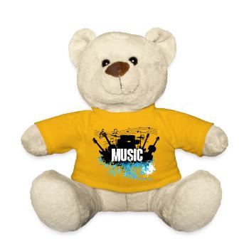 Music Splash Grunge-Typografie - Teddy - Sonnengelb - Vorne