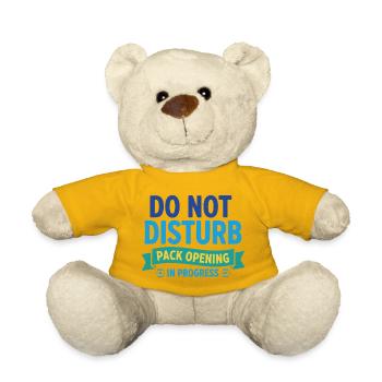 Do Not Disturb Pack Opening In Progress Trading - Teddy Bear - sun yellow - Front