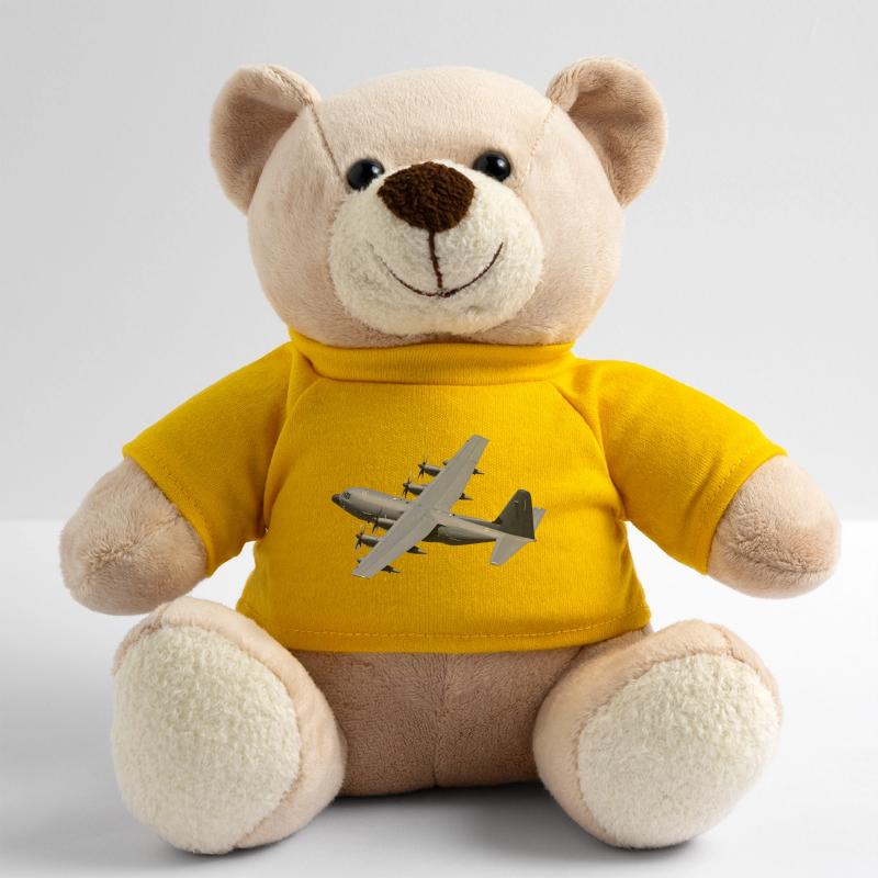 C-130 Grey Silhouette Teddy Bear
