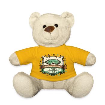 Official member of the Horizontal Society - Teddy Bear - sun yellow - Front